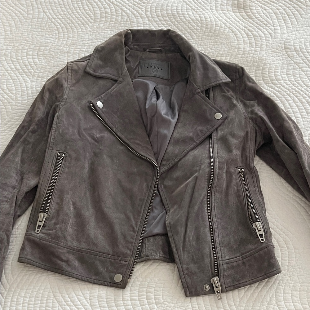 Blank NYC suede grey moto jacket